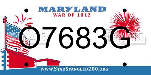 O7683G Maryland License Plate