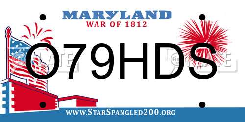 O79HDS Maryland License Plate