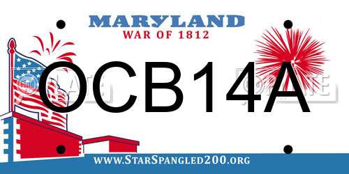 OCB14A Maryland License Plate