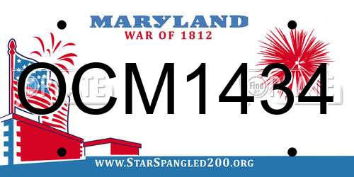 OCM1434 Maryland License Plate