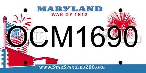 OCM1690 Maryland License Plate
