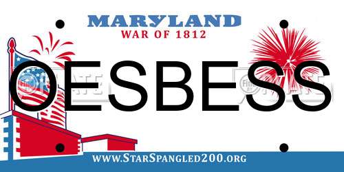 OESBESS Maryland License Plate
