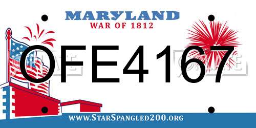 OFE4167 Maryland License Plate