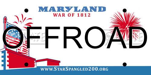 OFFROAD Maryland License Plate