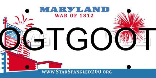 OGTGOOT Maryland License Plate