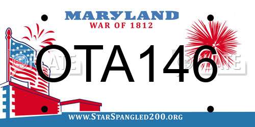 OTA146 Maryland License Plate