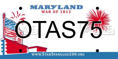 OTAS75 Maryland License Plate