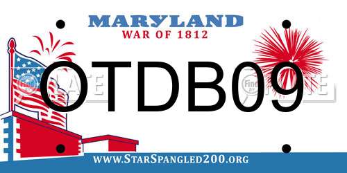 OTDB09 Maryland License Plate