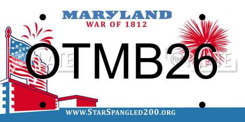 OTMB26 Maryland License Plate