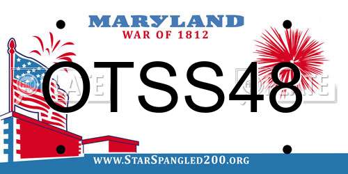 OTSS48 Maryland License Plate