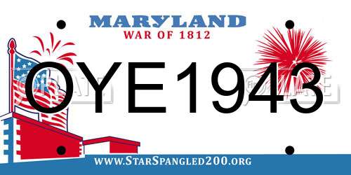 OYE1943 Maryland License Plate