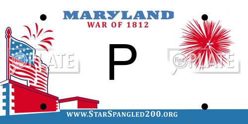 P Maryland License Plate