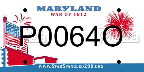 P0064O Maryland License Plate