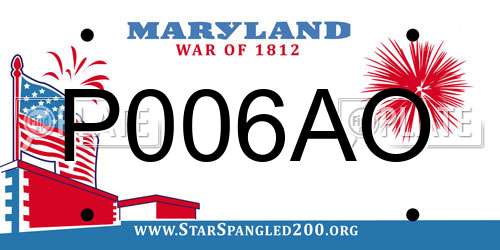 P006AO Maryland License Plate