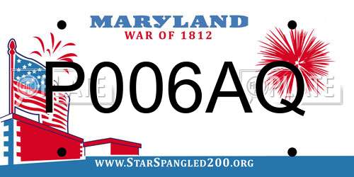 P006AQ Maryland License Plate