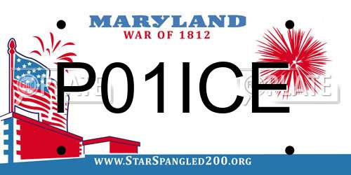 P01ICE Maryland License Plate