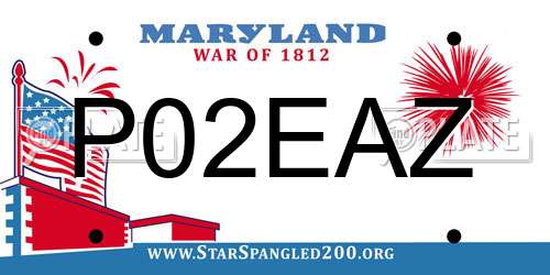 P02EAZ Maryland License Plate