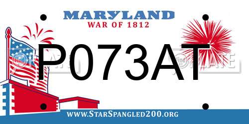 P073AT Maryland License Plate