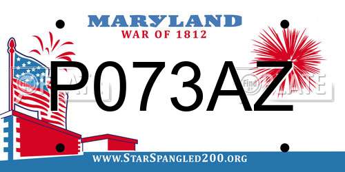 P073AZ Maryland License Plate