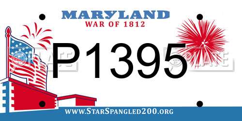 P1395 Maryland License Plate