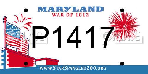 P1417 Maryland License Plate
