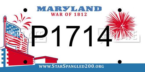 P1714 Maryland License Plate