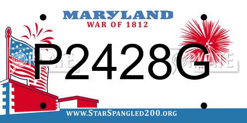 P2428G Maryland License Plate