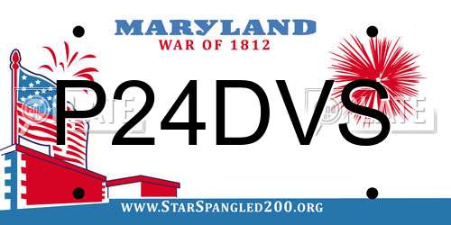 P24DVS Maryland License Plate