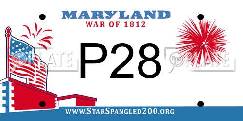 P28 Maryland License Plate