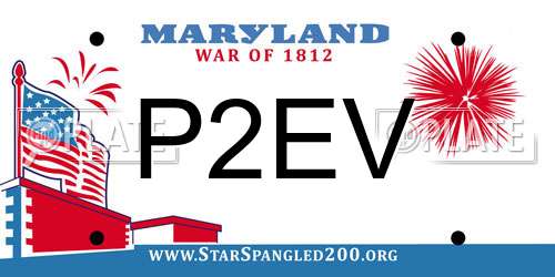 P2EV Maryland License Plate
