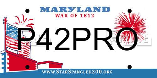 P42PRO Maryland License Plate