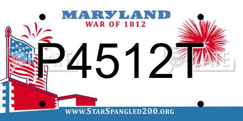 P4512T Maryland License Plate
