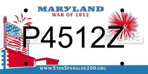 P4512Z Maryland License Plate
