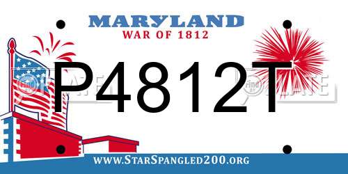 P4812T Maryland License Plate