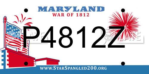 P4812Z Maryland License Plate