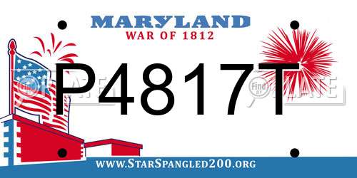 P4817T Maryland License Plate