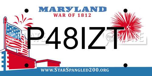 P48IZT Maryland License Plate