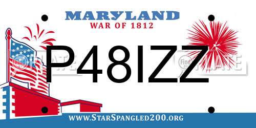 P48IZZ Maryland License Plate