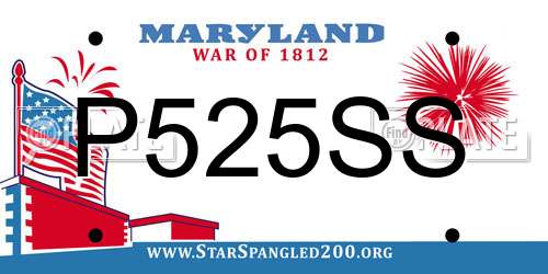P525SS Maryland License Plate