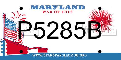 P5285B Maryland License Plate