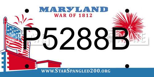 P5288B Maryland License Plate