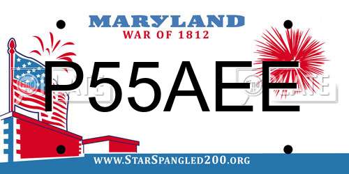 P55AEE Maryland License Plate