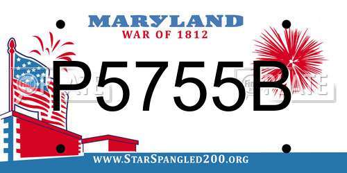 P5755B Maryland License Plate