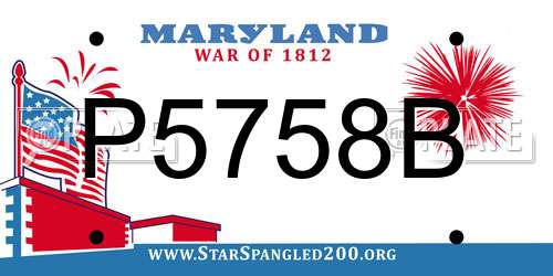 P5758B Maryland License Plate