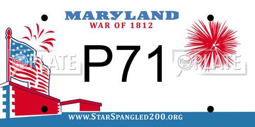 P71 Maryland License Plate