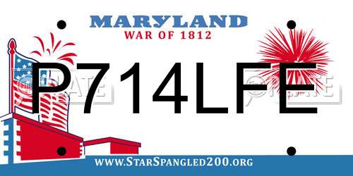 P714LFE Maryland License Plate