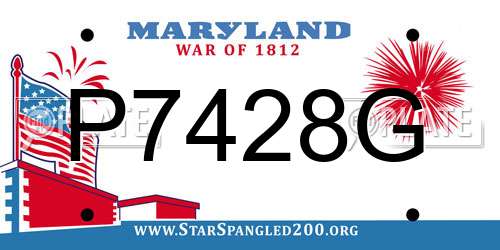 P7428G Maryland License Plate