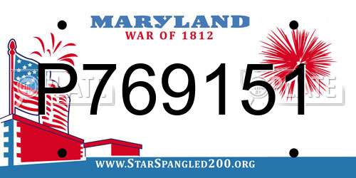 P769151 Maryland License Plate