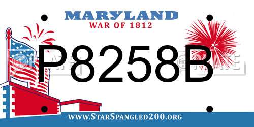 P8258B Maryland License Plate