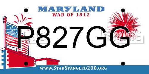 P827GG Maryland License Plate